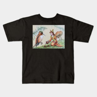 Hummingbird Tea Time Kids T-Shirt